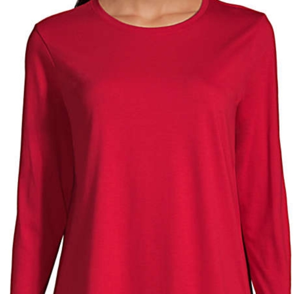 Womens 3/4 Sleeve Supima Cotton Crewneck Tunic - Picture 6 of 6